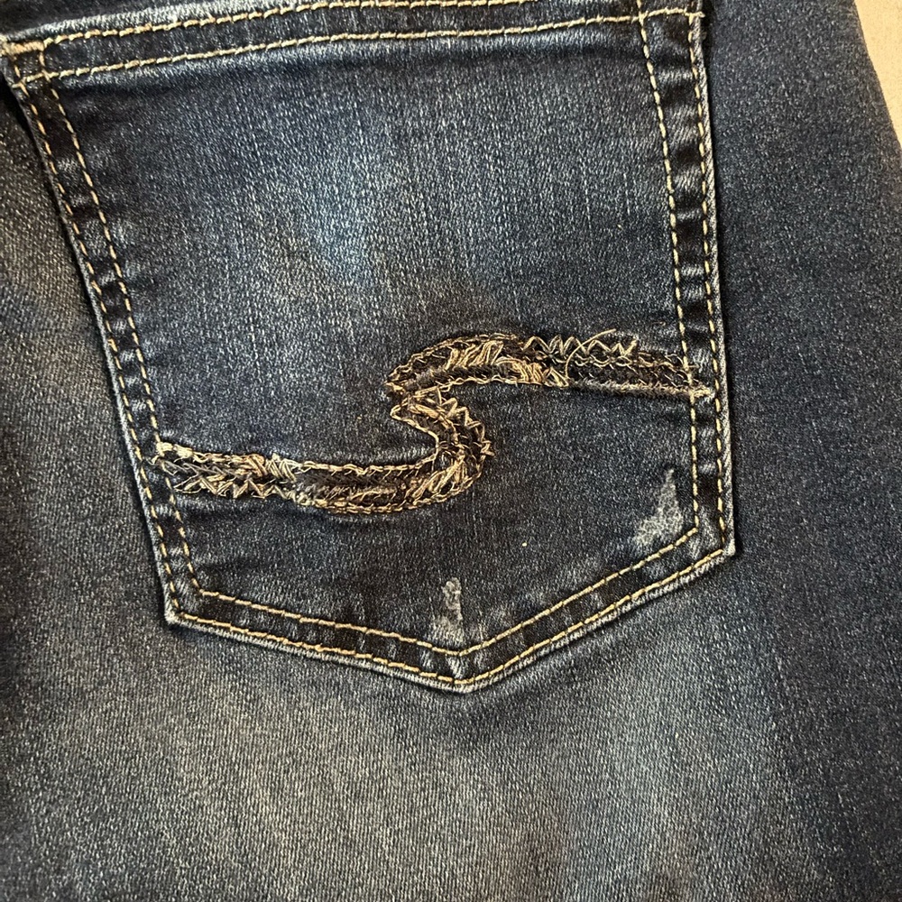 Silver Jeans Dark Blue Boyfriend Jeans - Picture 5 of 11